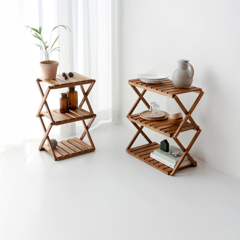 DUGLAS 선반 600 넓은 600x305x650mm, 3단, 아카시아 4736.6284 - 상세 이미지 3