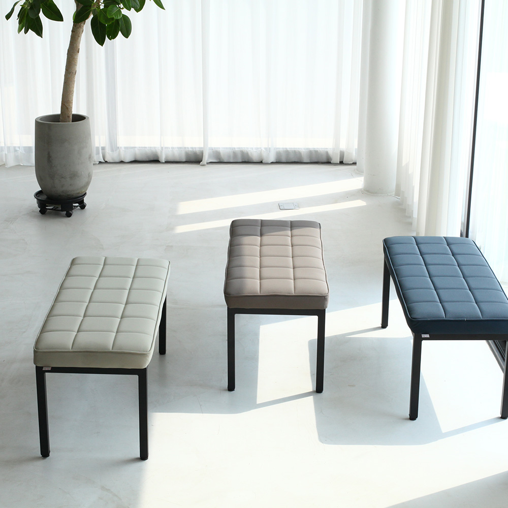 뷰티즈체어 CUBE 쿠션 벤치 식탁 2인용 긴의자 현관 벤치형 인테리어 장의자
