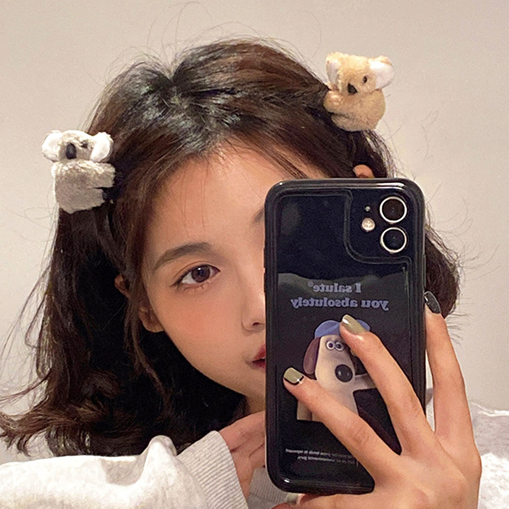 코알라 집게핀 귀여운 데일리 포인트 동물 인형 미니 헤어핀 - 상세 이미지 2