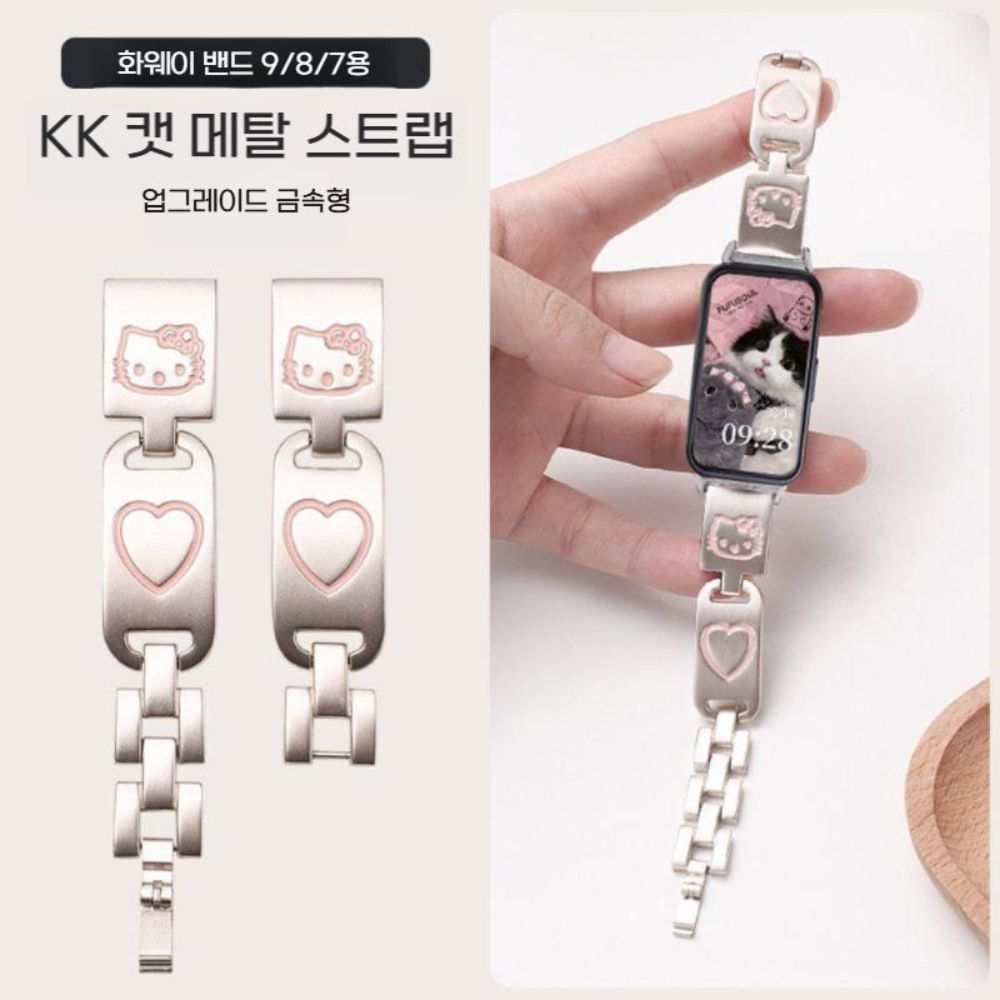 화웨이밴드 10세대 스트랩 메탈 도금 체인 밴드 - 상세 이미지 2