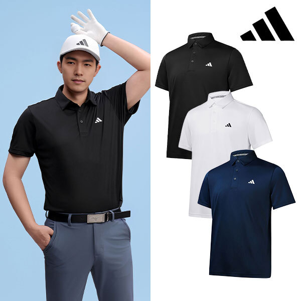 아디다스골프 에어로드라이버 남성 반팔 카라티셔츠 남자 골프웨어 JE8325