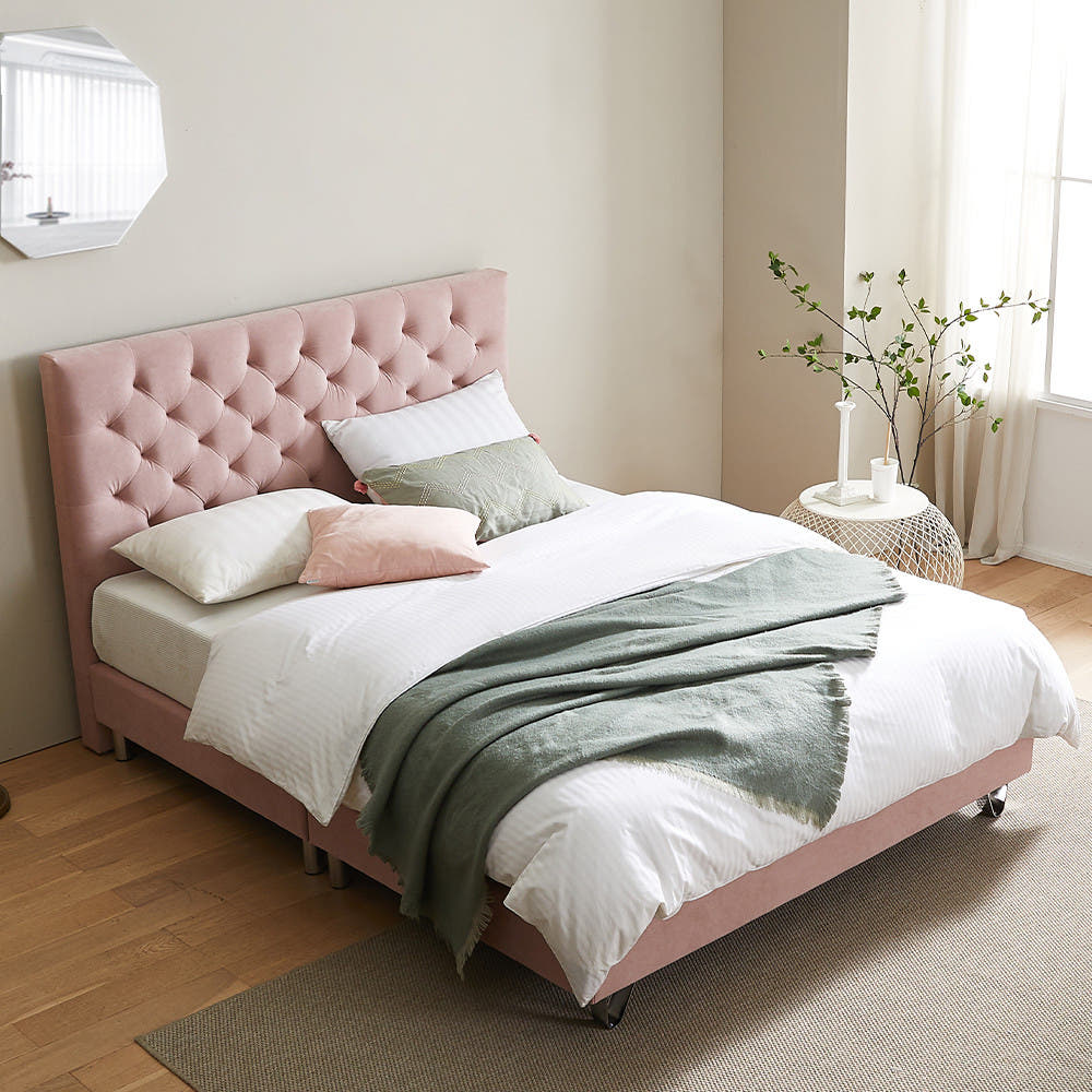 라라코 아쿠아텍스 패브릭 슈퍼싱글 호텔식 부부 트윈 침대 프레임 SS sk