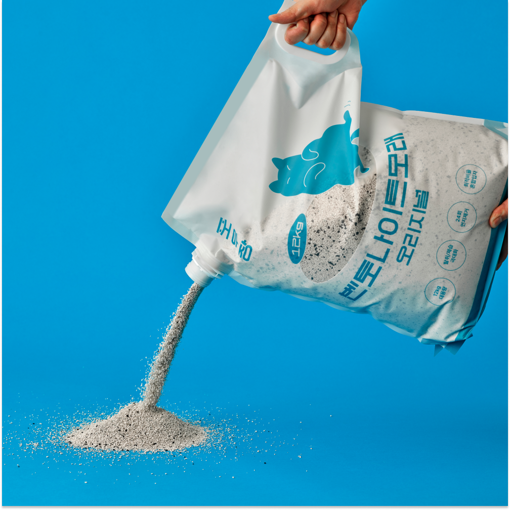 포우장 고양이모래 대용량 벤토나이트 먼지없는 고양이화장실 다묘 무향 12kg