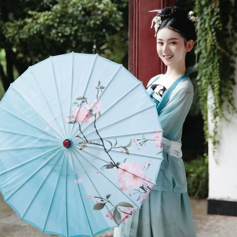 한지 지우산 지양산 모던 엔틱 전통공예소품 사극 인쇄 우산 혼합 스타일 82cm 실목막대 우산 가방 없음 - 상품 이미지