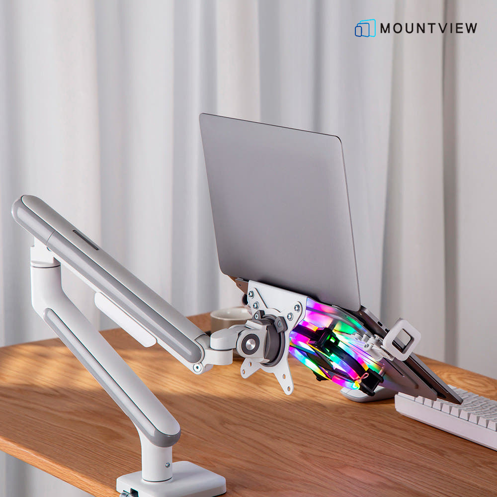 마운트뷰 게이밍 노트북 쿨러 거치대 암 거치 쿨링 책상 노트북 받침대 패드 맥북거치대