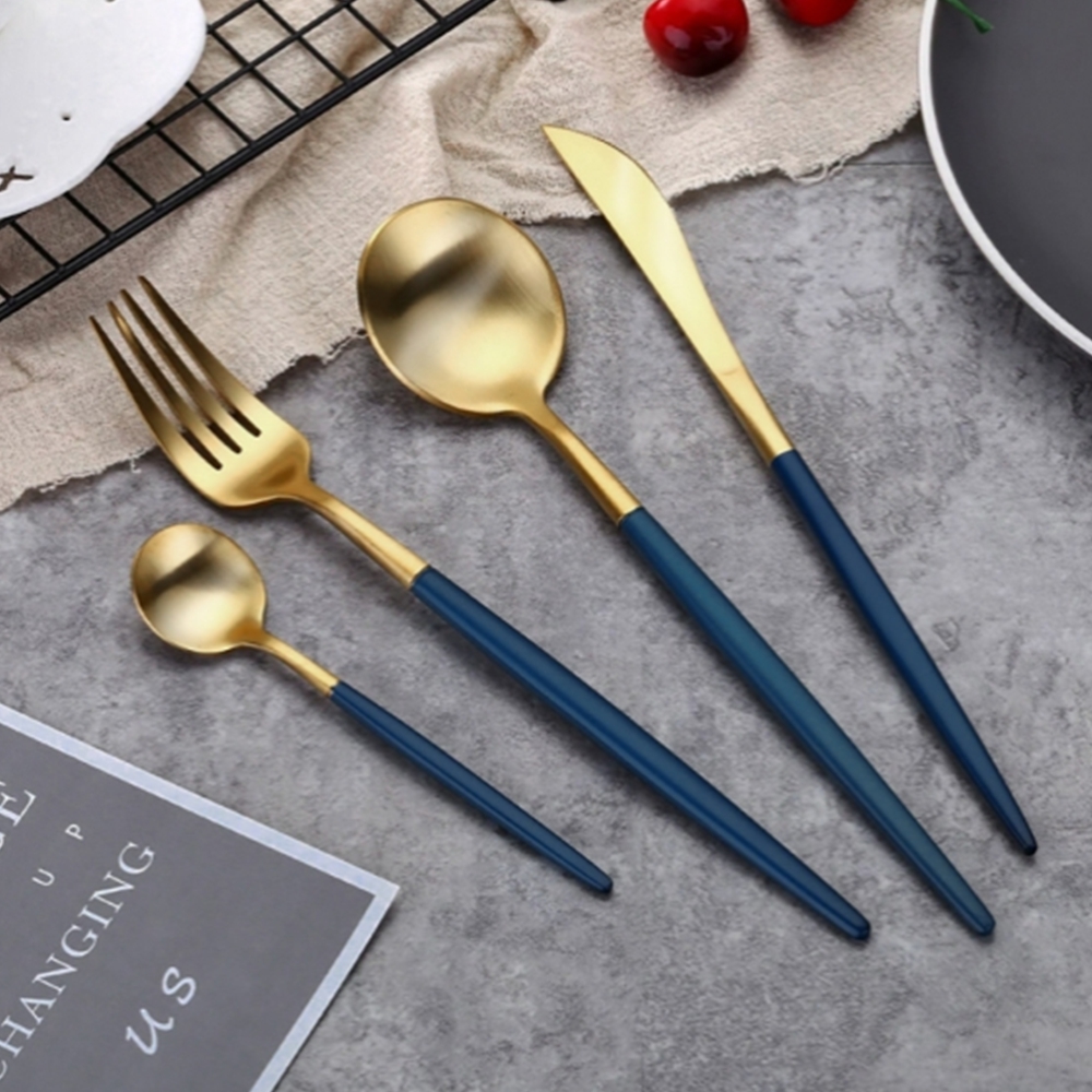 가정용 커트러리세트 스텐 포크나이프 홈파티 디저트 수저 6인