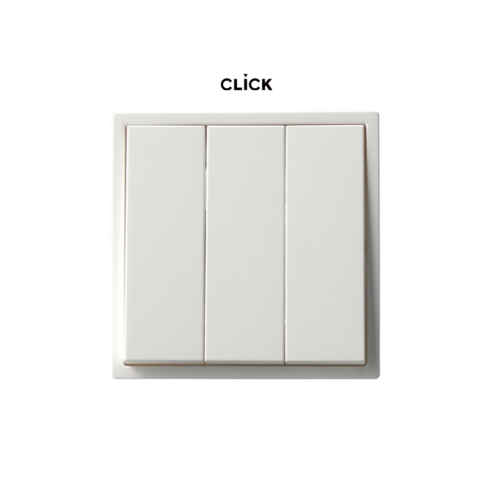 클릭 스위치 화이트 1구 플라스틱 박스 CLICK 유럽형 정사각 인테리어 매립 박스 클릭