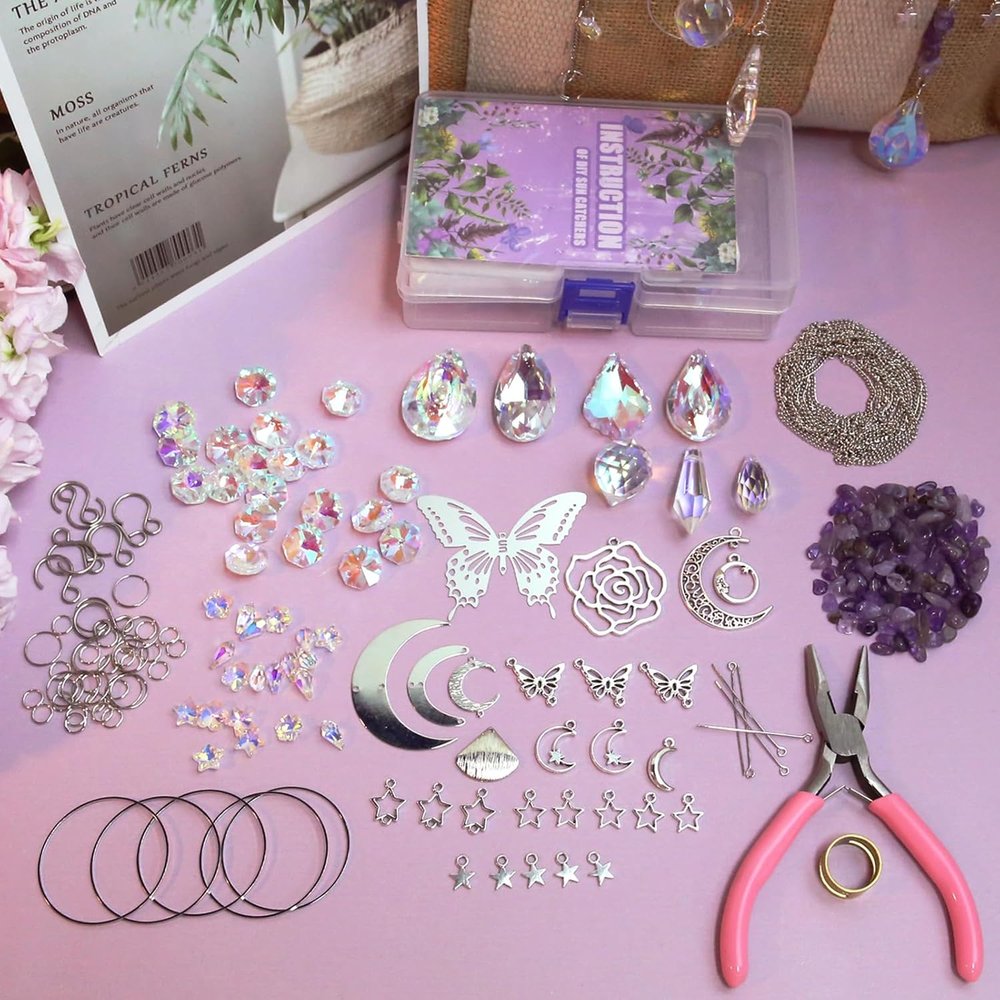 WASTROYAL DIY 선캐처 만들기 키트 400pcs 크리스탈 장식품 실내 인테리어 : 제이에이치상사8