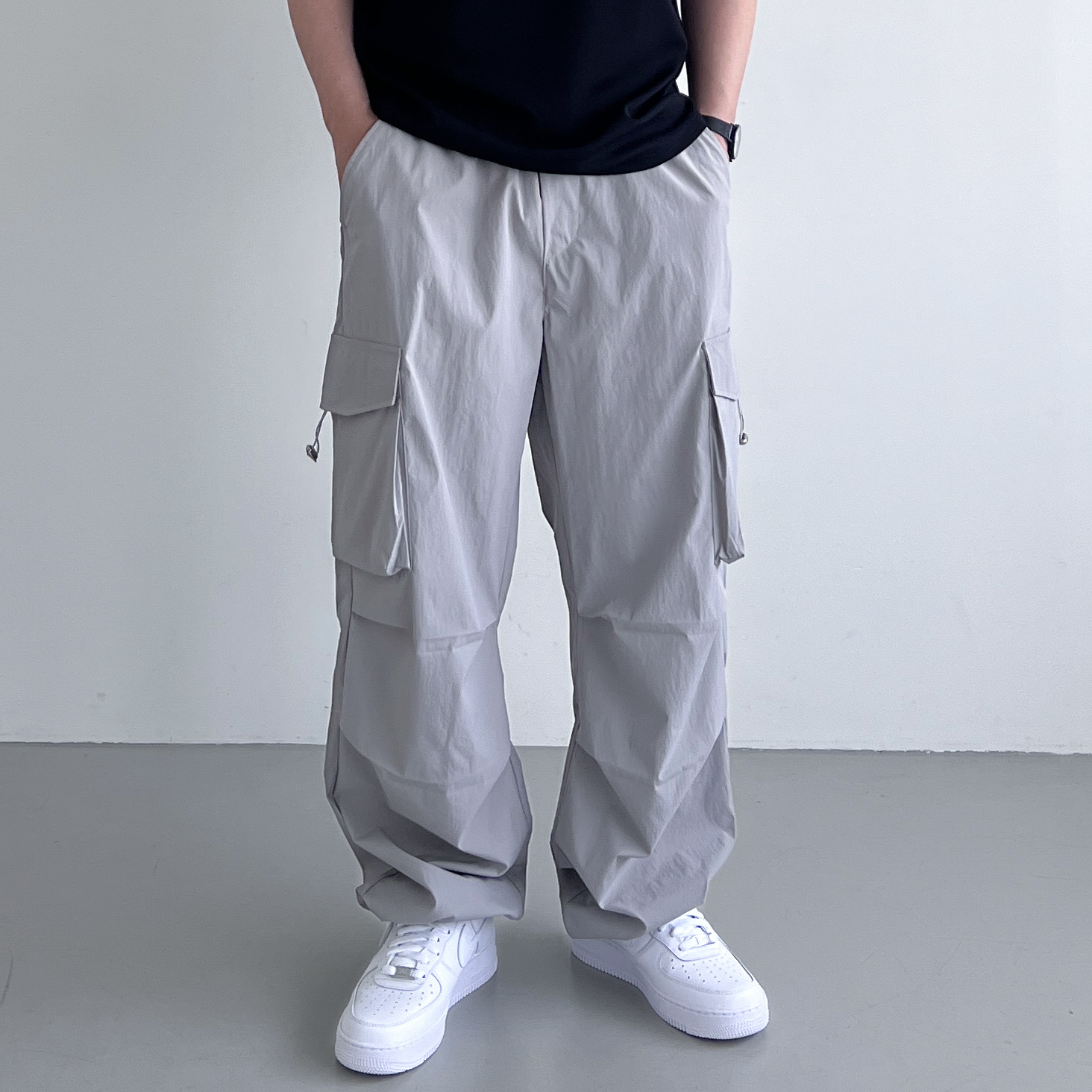 1+1 파라슈트팬츠 나일론카고팬츠 벌룬팬츠 건빵바지 - 상세 이미지 2