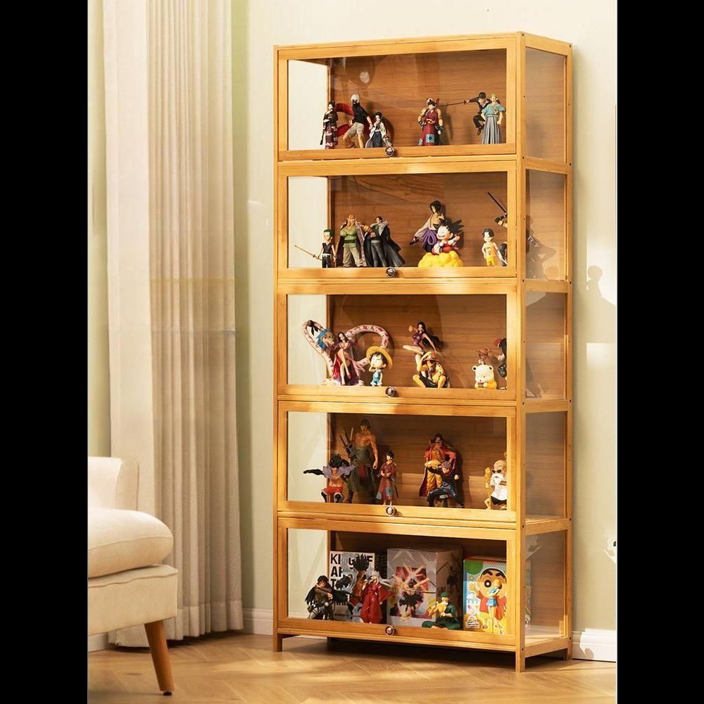 피규어진열대 대형 아크릴케이스 프라모델 전시장 장식장 1 브라운 5단 60cm