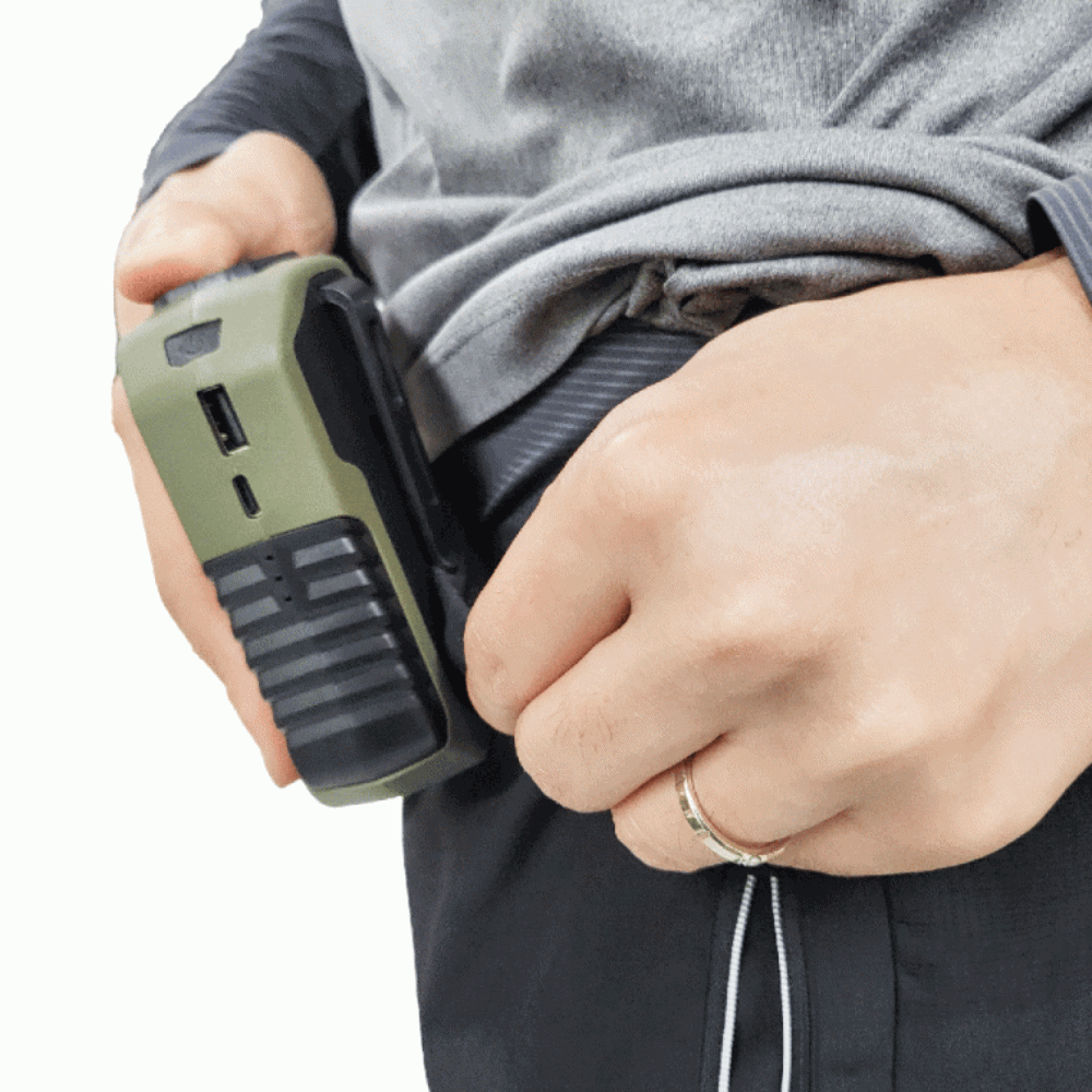허리에차는선풍기 허리띠 휴대용 허리 바디 등 옷속 몸 - 상품 이미지