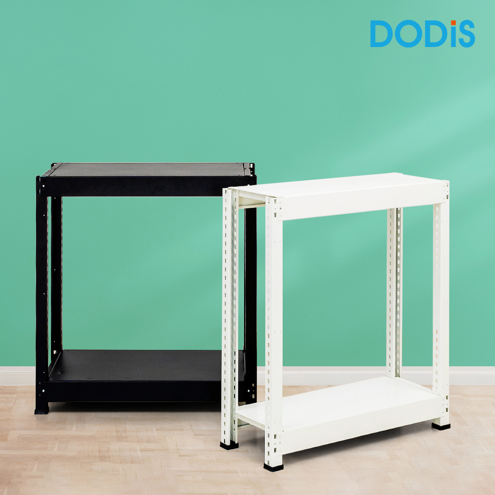 100kg 경량랙 철제선반 무볼트 조립식 앵글 베란다 세탁기 건조기 6003001200 2단