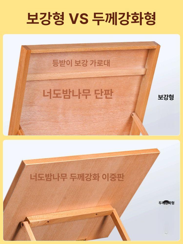 유화 받침대 원목 탁상용 미술 화판 스탠드 A4 - 상세 이미지 2