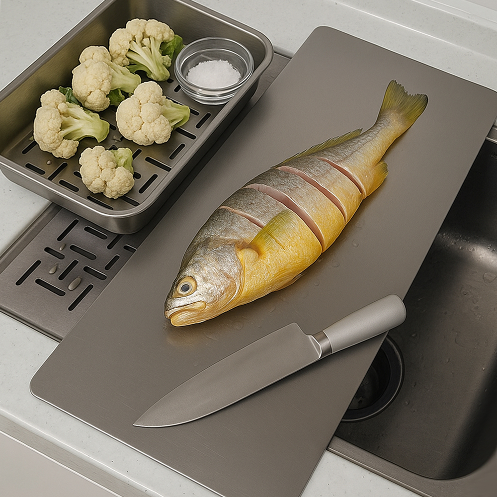 테르헨 316 스테인레스 도마 57x27cm, 평판형