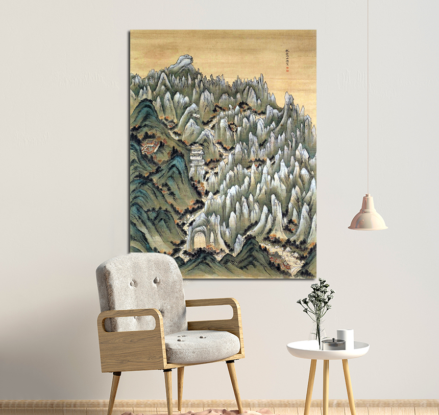 겸재 정선 풍악내산총람 금강산 그림 한국화 진경산수화 소형 - 상세 이미지 3