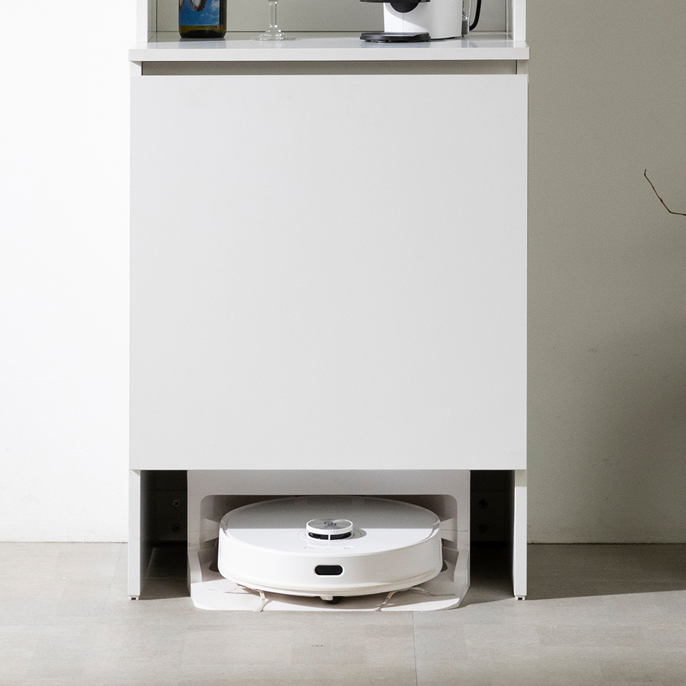 [N포인트 1만]무토 홈카페 선반 로봇청소기 수납장 로봇청소기장_800, 2단, 화이트