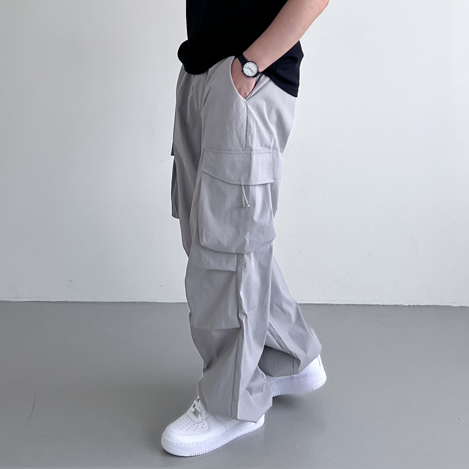 1+1 파라슈트팬츠 나일론카고팬츠 벌룬팬츠 건빵바지 - 상세 이미지 4