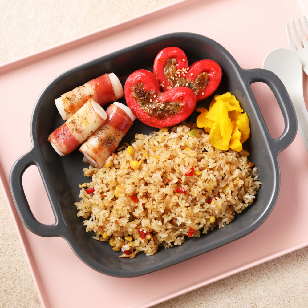 [푸딩팩토리] 하트랑땡! 하트육전 1kg (50g x 20ea) 맛살꼬치전 비쥬얼 도시락반찬 - 상세 이미지 4