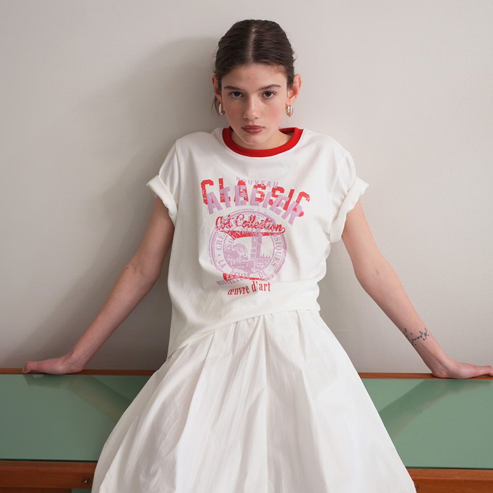 [온앤온] 아트웍 프린팅 반팔 티셔츠 NEW5XE351