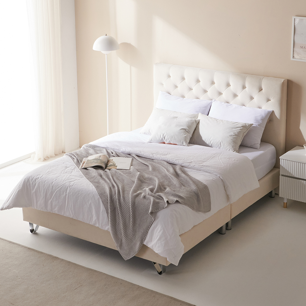 라라코 아쿠아텍스 패브릭 슈퍼싱글 호텔식 부부 트윈 침대 프레임 SS sk