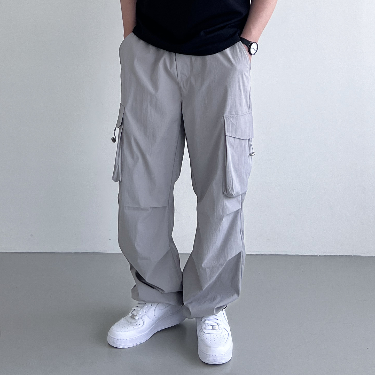 1+1 파라슈트팬츠 나일론카고팬츠 벌룬팬츠 건빵바지 - 상세 이미지 3