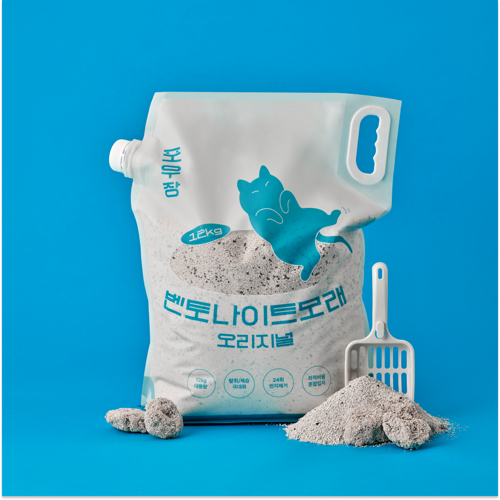 포우장 고양이모래 대용량 벤토나이트 먼지없는 고양이화장실 다묘 무향 12kg