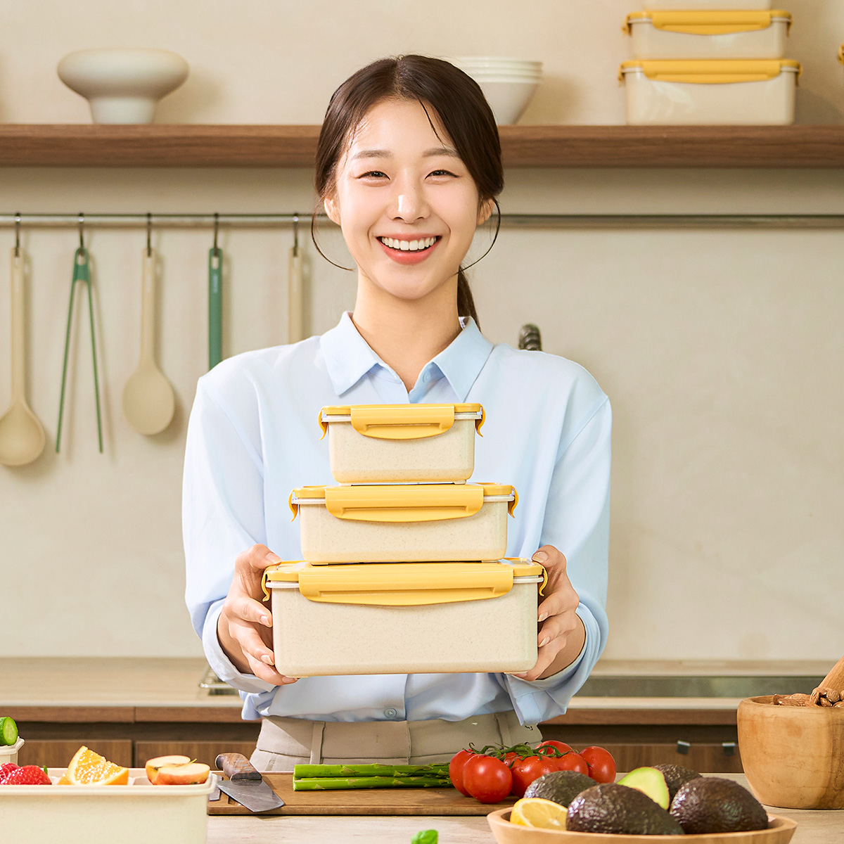 닥터하우스 오래 신선 항균 밀폐용기 도시락통 나눔 530ml 2개 - 상세 이미지 5
