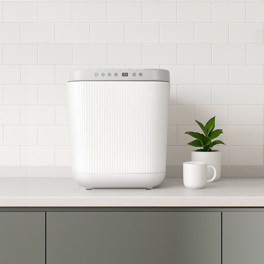 매직쉐프 음식물처리기 작동 모습