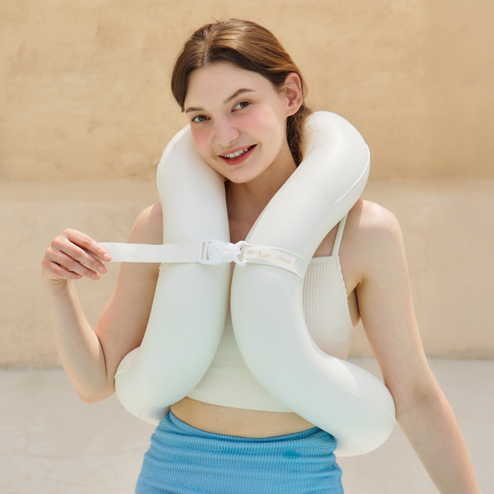 스윔어바웃 성인 어린이 퓨어 넥 튜브 부력 구명 조끼 베스트 부력보조복 80kg