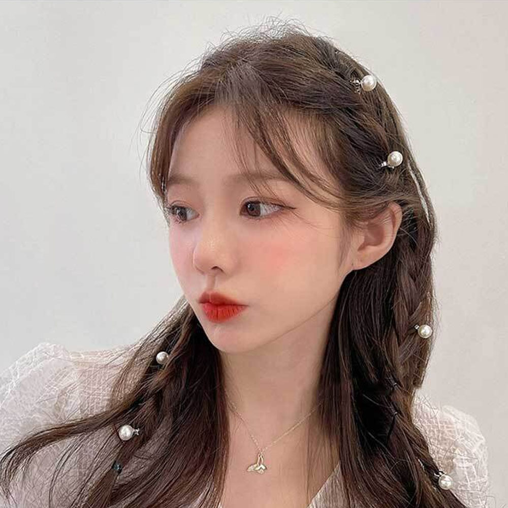 10p 미니 진주 포인트핀 진주 실핀 헤어실핀 앞머리 옆머리 이미지 7