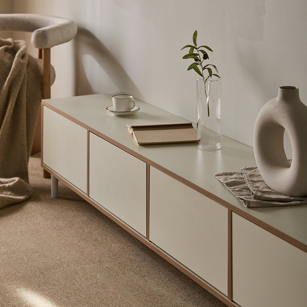 E0등급 보흐 낮은거실장 티비다이 2100x400x430mm, 오크