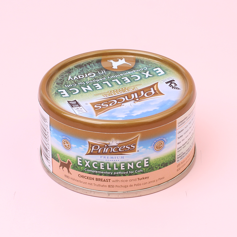 프린세스 프리미엄 엑설런스 고양이 습식캔 치킨브레스트 앤 터키, 70g, 1개 - 상세 이미지 4