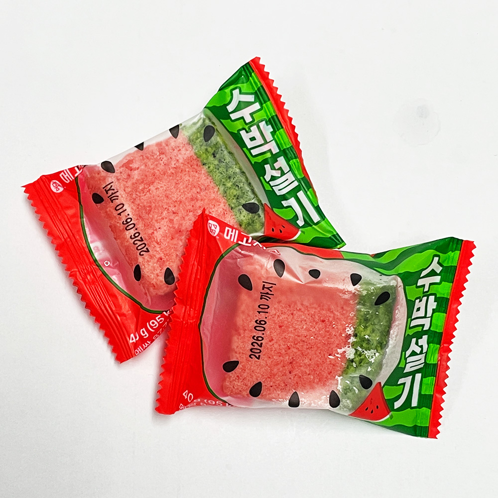 수박 설기 40g ,8봉 수박즙 백설기 1상자 - 상세 이미지 4