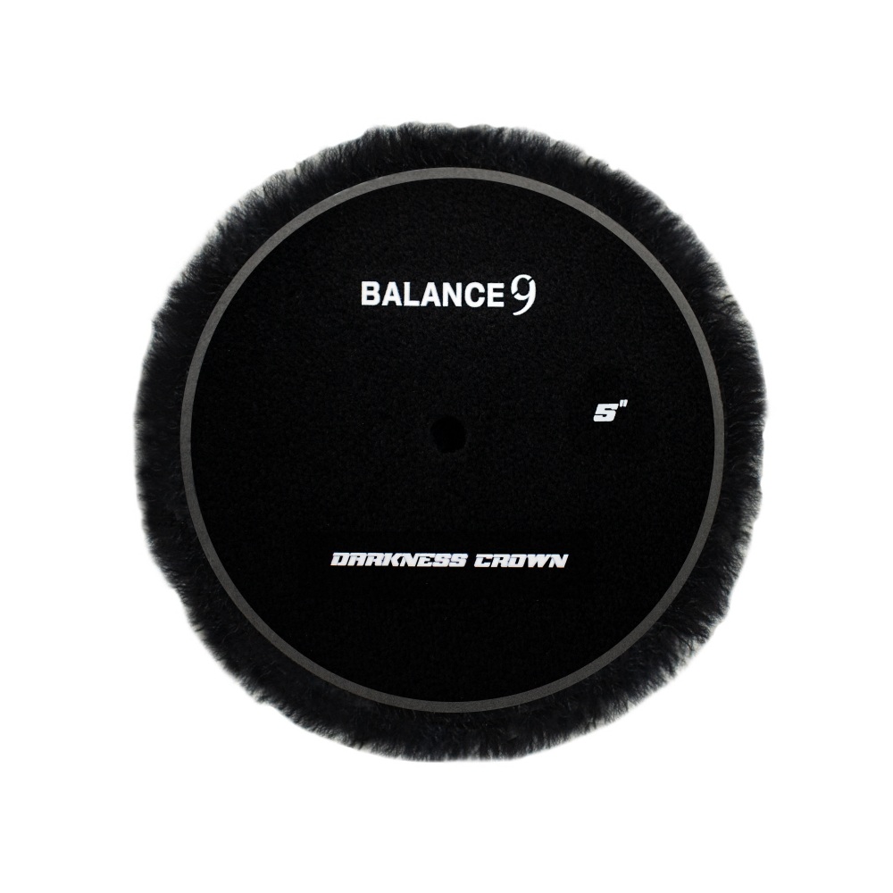 발란스나인 다크니스 크라운 양모패드 140mm(5인치) 블랙 초벌용 듀얼 겸용