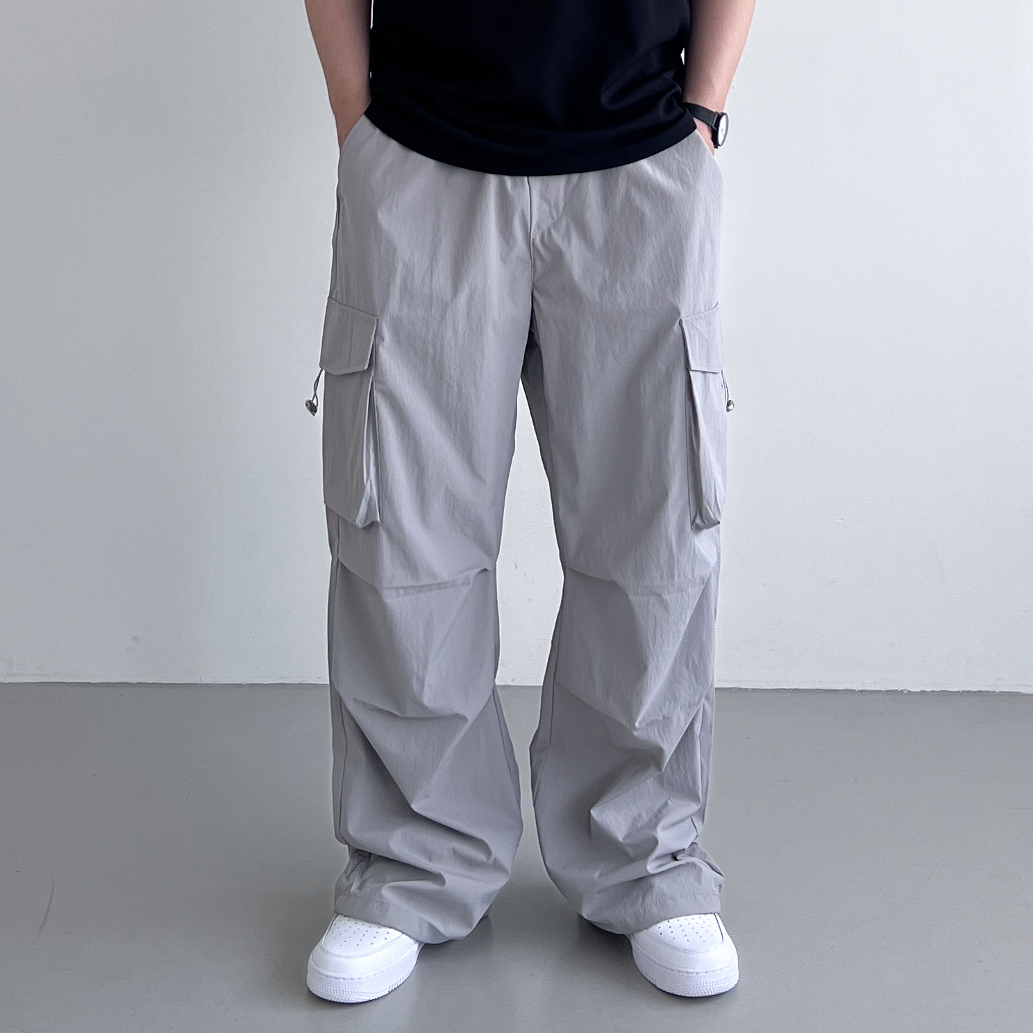 1+1 파라슈트팬츠 나일론카고팬츠 벌룬팬츠 건빵바지 - 상세 이미지 5