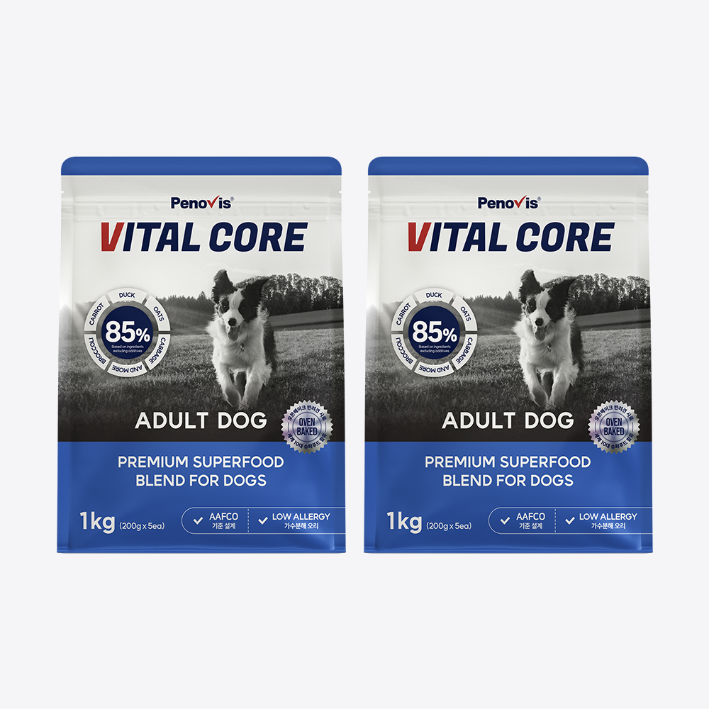 페노비스 강아지 가수분해 알러지 눈물 사료 바이탈코어 어덜트, 1kg, 2개