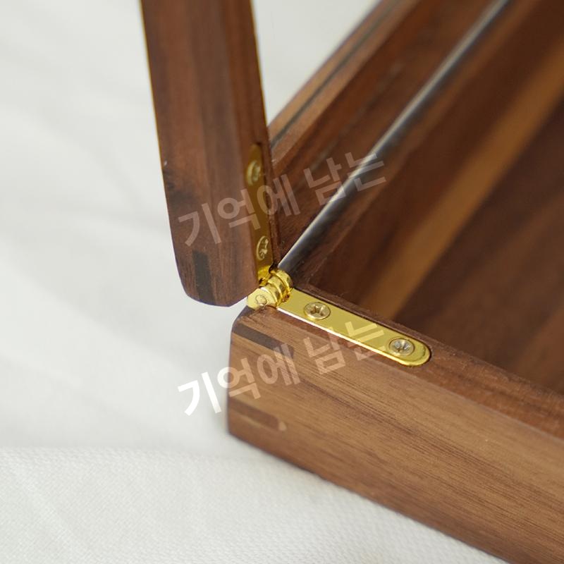 북미호두나무 강화유리 수납박스 고급 디스플레이 정리함 우드케이스 체리나무 0038-02 - 상세 이미지 3