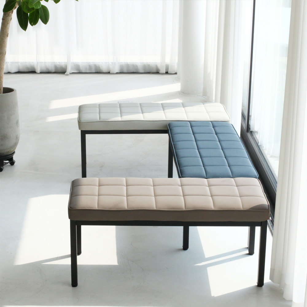 뷰티즈체어 CUBE 쿠션 벤치 식탁 2인용 긴의자 현관 벤치형 인테리어 장의자