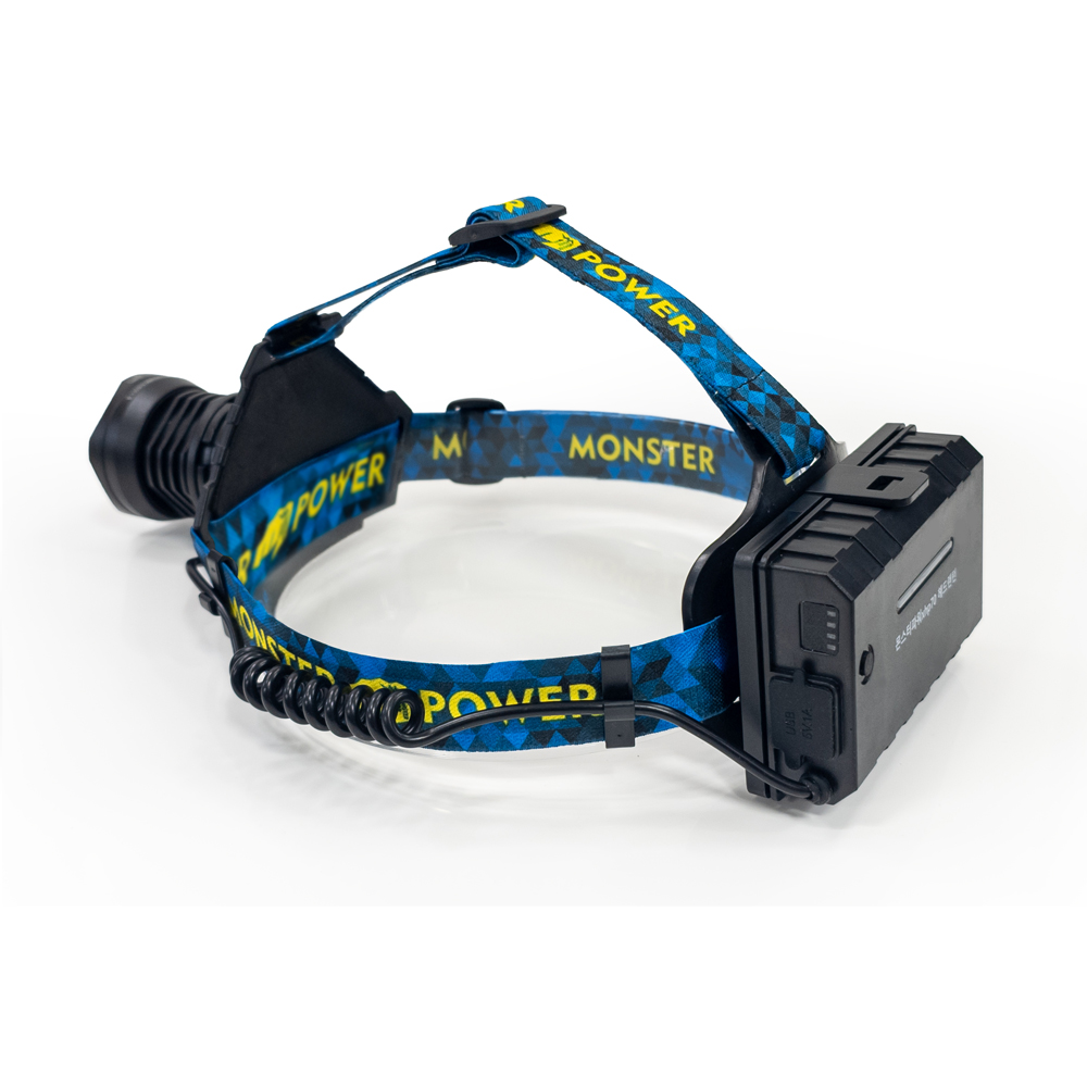 몬스터파워 XHP70 헤드랜턴 해루질 자전거 안전모 c타입 낚시 등산용 충전식 방수
