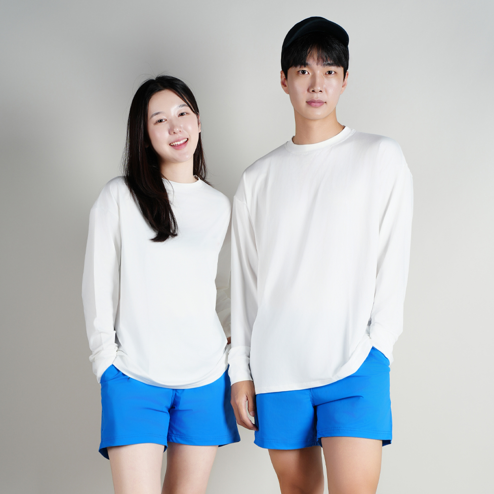 브리지스트 스윔팬츠 남자수영복반바지 여성보드숏 래쉬가드반바지 블루, S - 상세 이미지 3