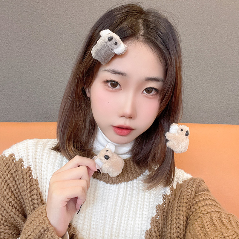 코알라 집게핀 귀여운 데일리 포인트 동물 인형 미니 헤어핀 - 상세 이미지 3