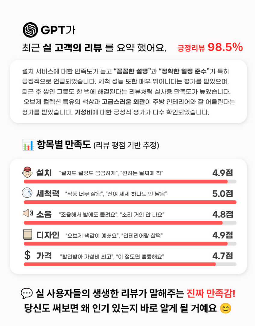 LG 디오스 오브제컬렉션 식기세척기 DUE5BGL1E 1등급 14인용 빌트인 판매처 상세 정보 이미지 1
