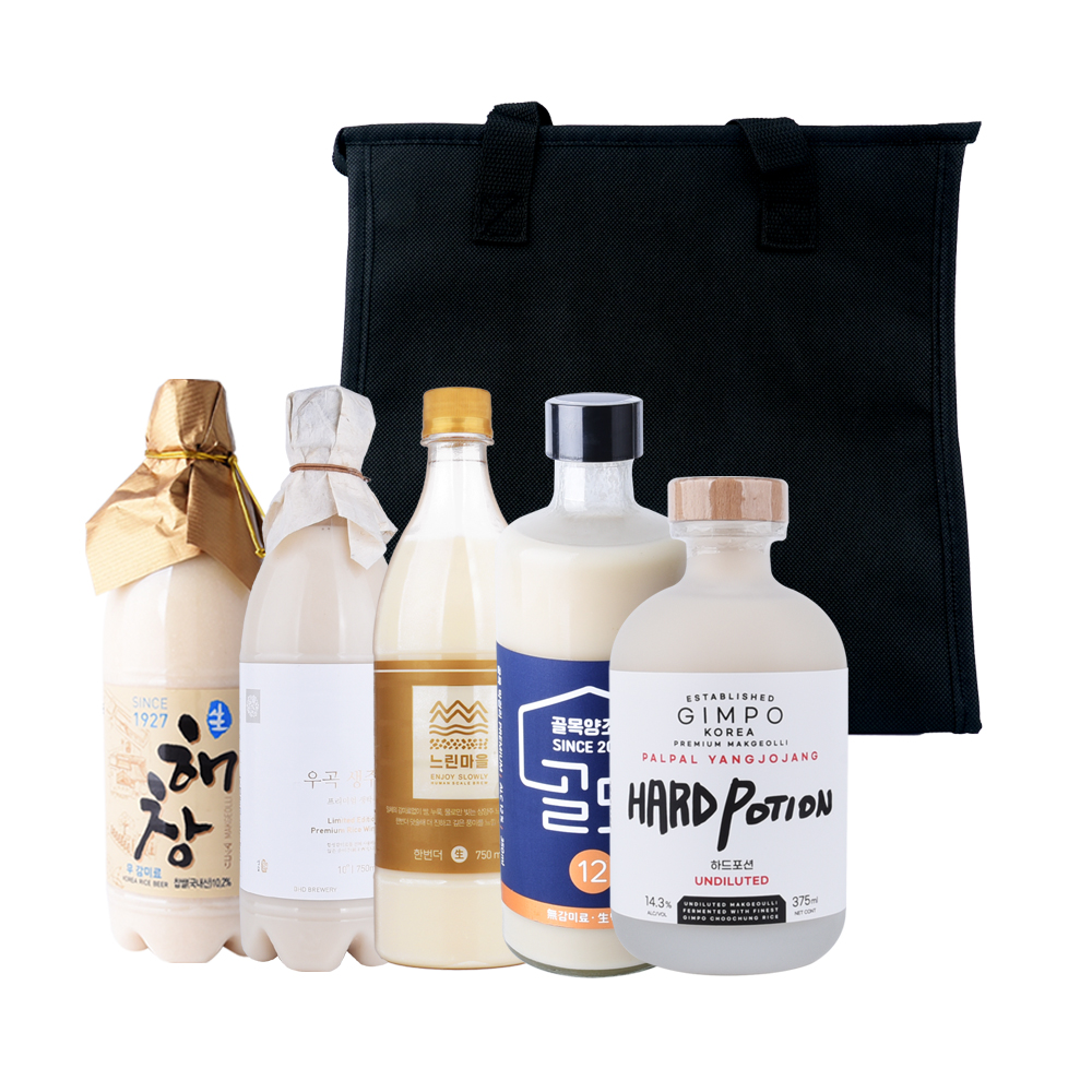 술픽 진한 꾸덕 막걸리 5종 세트 한번더 우곡생주 하드포션 해창 9도 골목프리미엄
