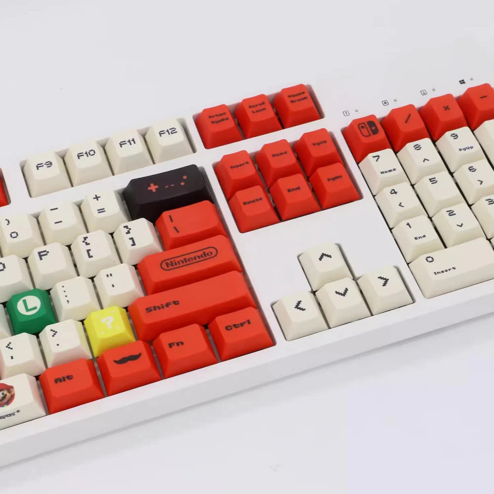 슈퍼마리오 키캡 영문 키보드 자판 키캡 CHERRY PBT 염료승화 기계식 122키 - 상세 이미지 3
