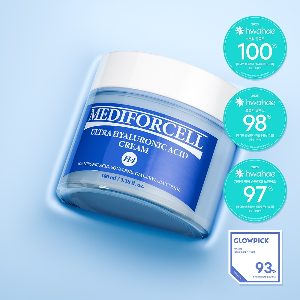 [2종세트] 메디포셀 울트라 히알루론산 크림 100ml + 히알루론산 앰플 100ml - 상세 이미지 3