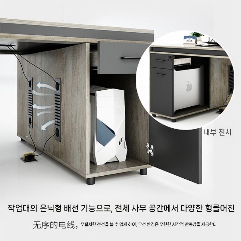 도서관 회의용 회의 원목 카페 인테리어 대형 책상 테이블 이미지 6