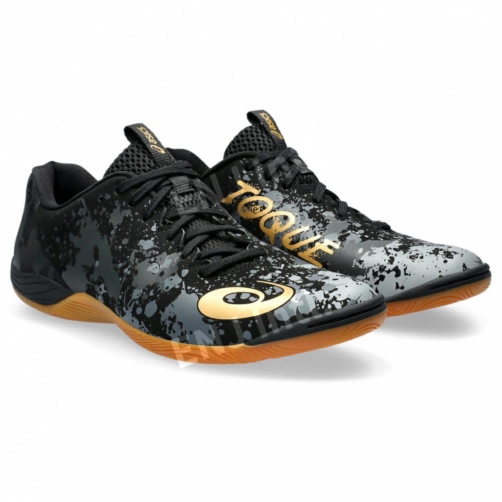 아식스 TOQUE 8 1113A044 풋살화 축구화 2E 블랙X골드