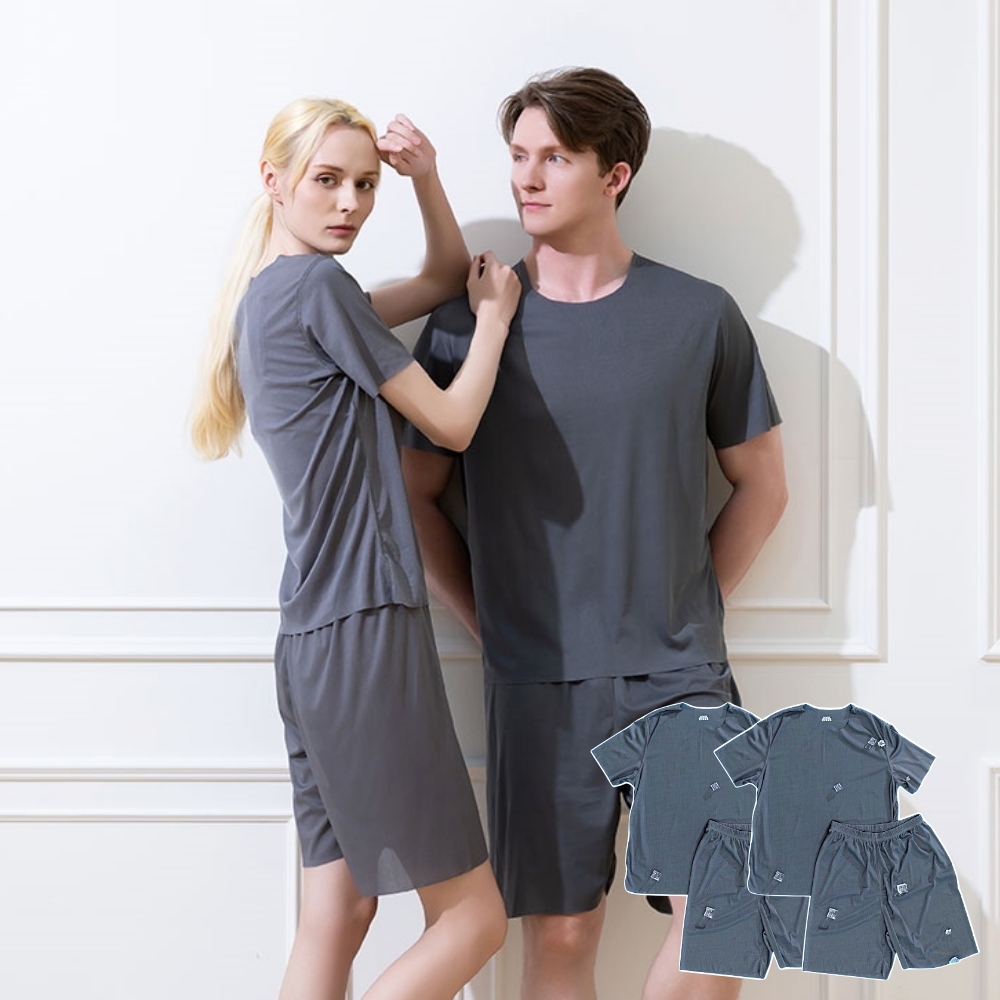 시원한애 홈웨어 세트 1+1 여름 잠옷 쿨 냉감 여성 반팔 커플잠옷 커플파자마