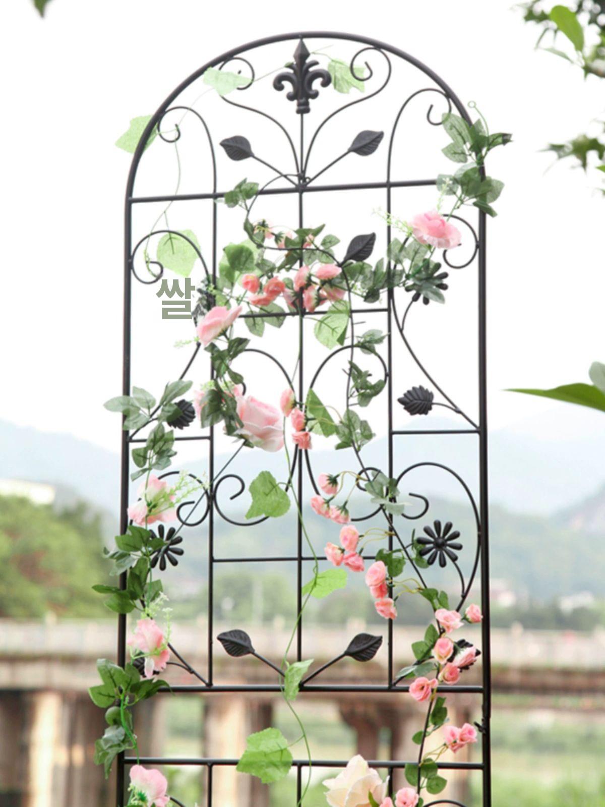 펜스 정원 아치 장미 조경 식물지지대 지주대 A 50x180cm 화이트 - 상세 이미지 2