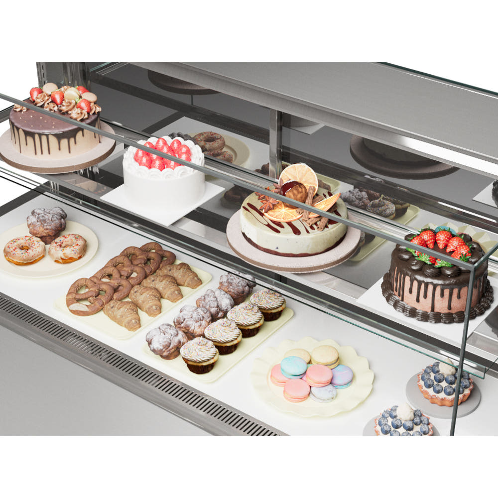 케이크 디저트 냉장쇼케이스 1800 진열냉장고 2단 마카롱쇼케이스 뒷문형 : 신일N위시웨이